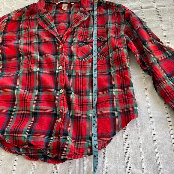 Victoria Secret Pajamas Tartan Checkered Red Size XS - Picture 8 of 9
